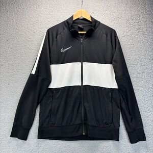 Nike Academy Track Jacket Dri-Fit Black‎ White Striped AV5414 Mens Sz L Training